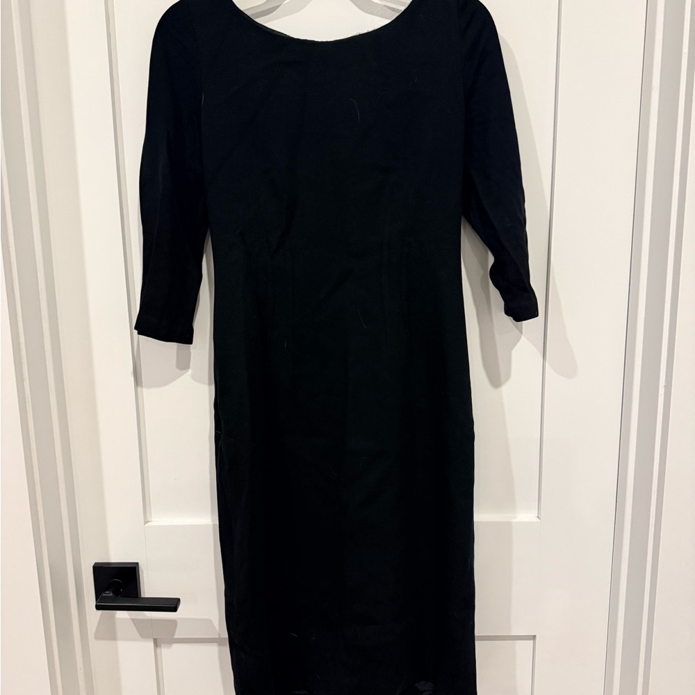Elie Tahari Black Long Sleeve Sheath Dress
